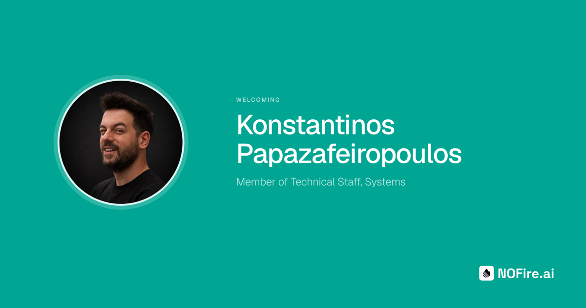 Welcoming Konstantinos Papazafeiropoulos